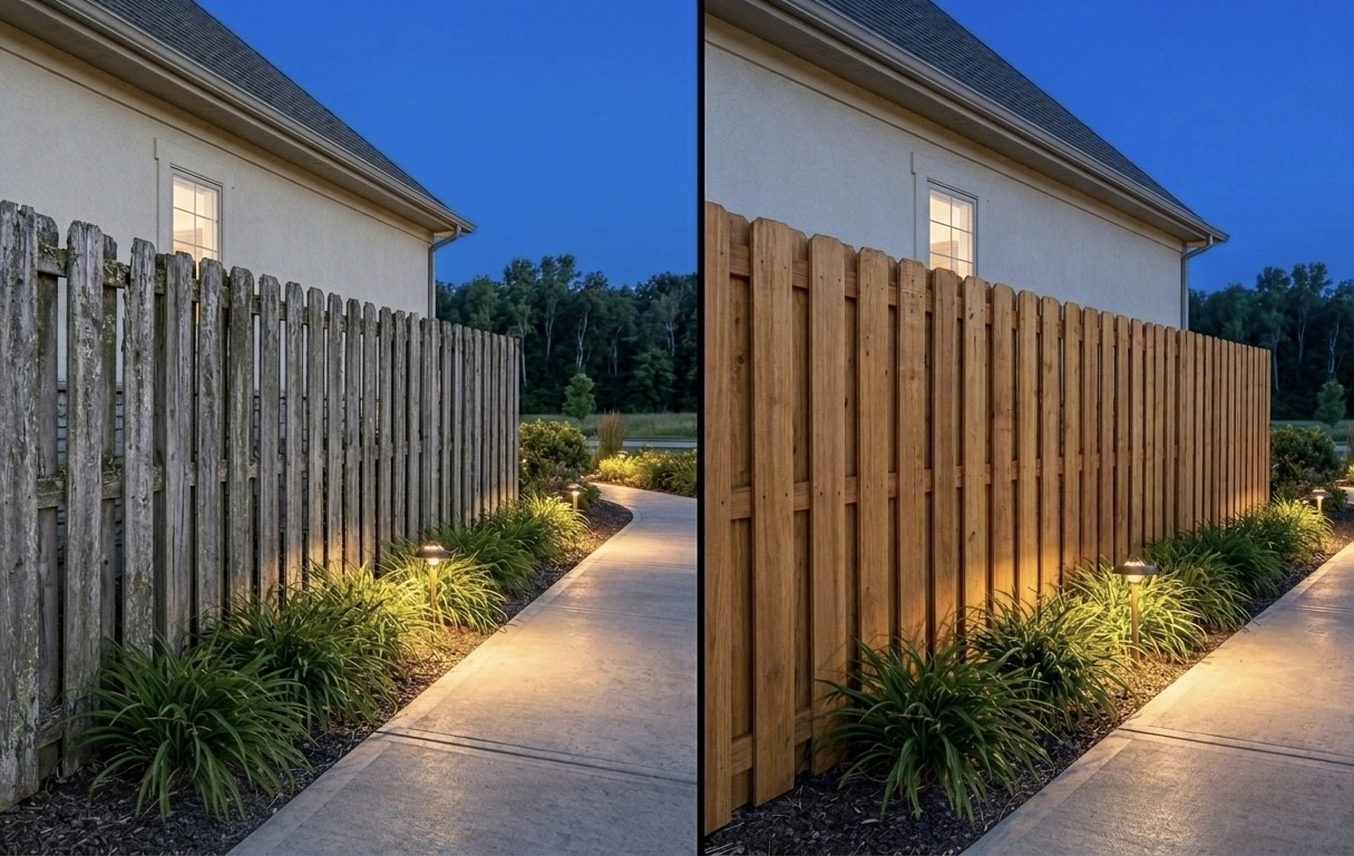 wood fence restoration